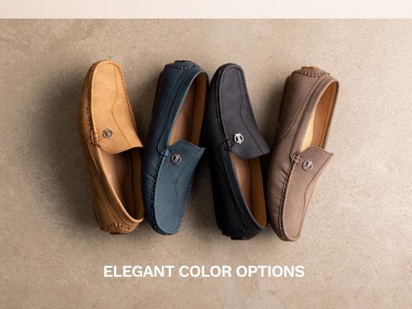 Bruno Marc Men's Versatile Slip-On PU Leather Loafers with Round Toe