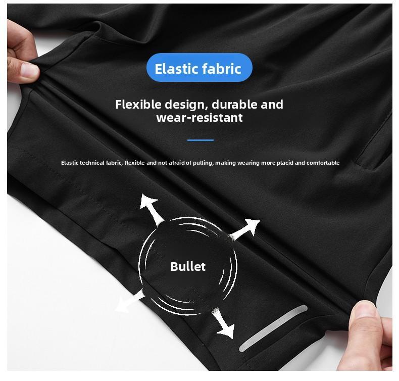 Men's Plain Casual 5-Pack Pocketed Athleisure Gym Shorts - Dry-Fit, Breathable, XL Men's Clothing with Zip Pockets, Drawstring for Athletic Training, Functional Workout Bottoms, Yes