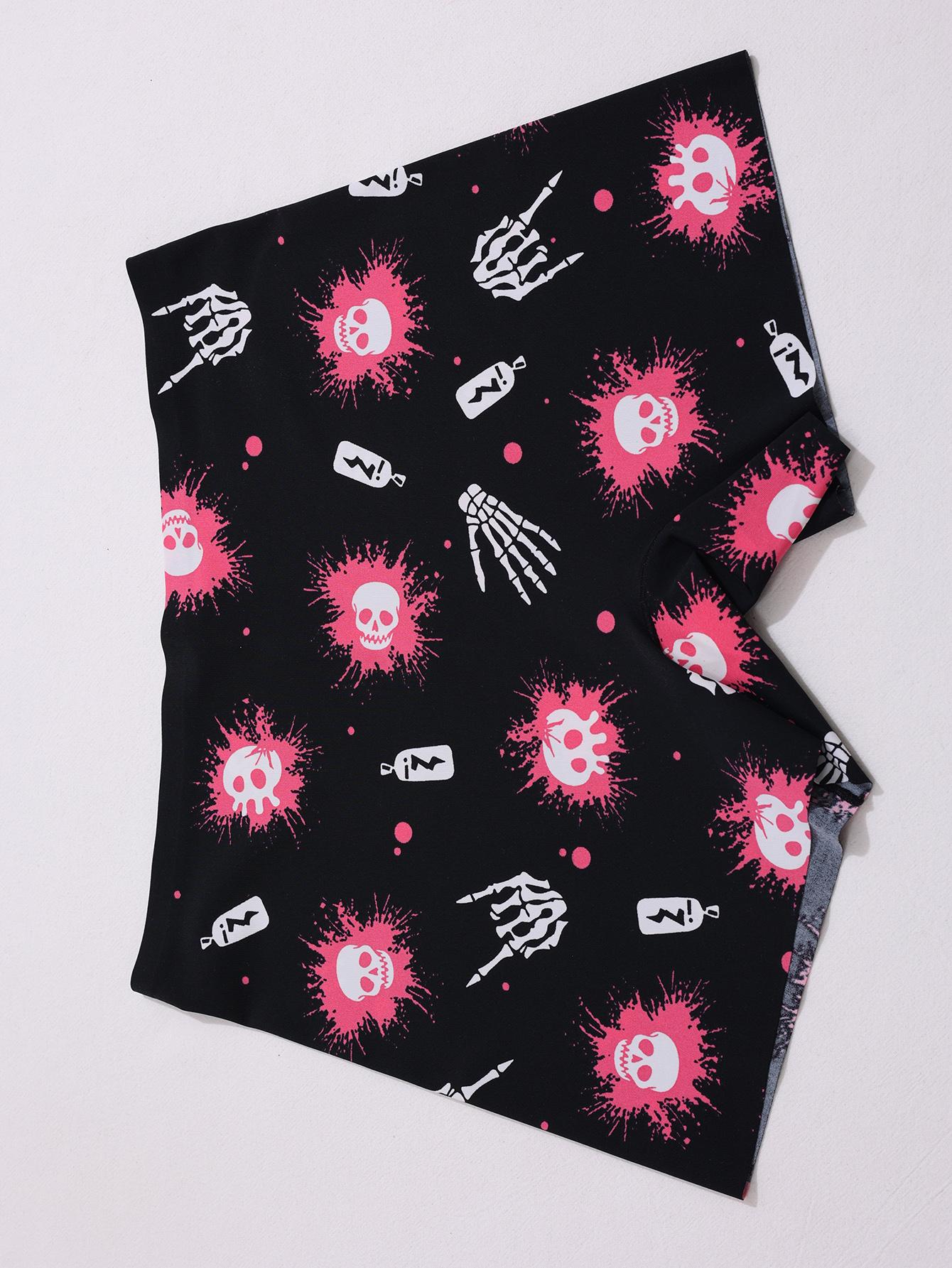 Women's Leopard Print Halloween Seamless Underwear Set, Fitted Mid-Waist Ice Silk Panties, Casual All-Season Comfortable Fit, Soft Breathable Knicker, Fashion Comfy Underwear