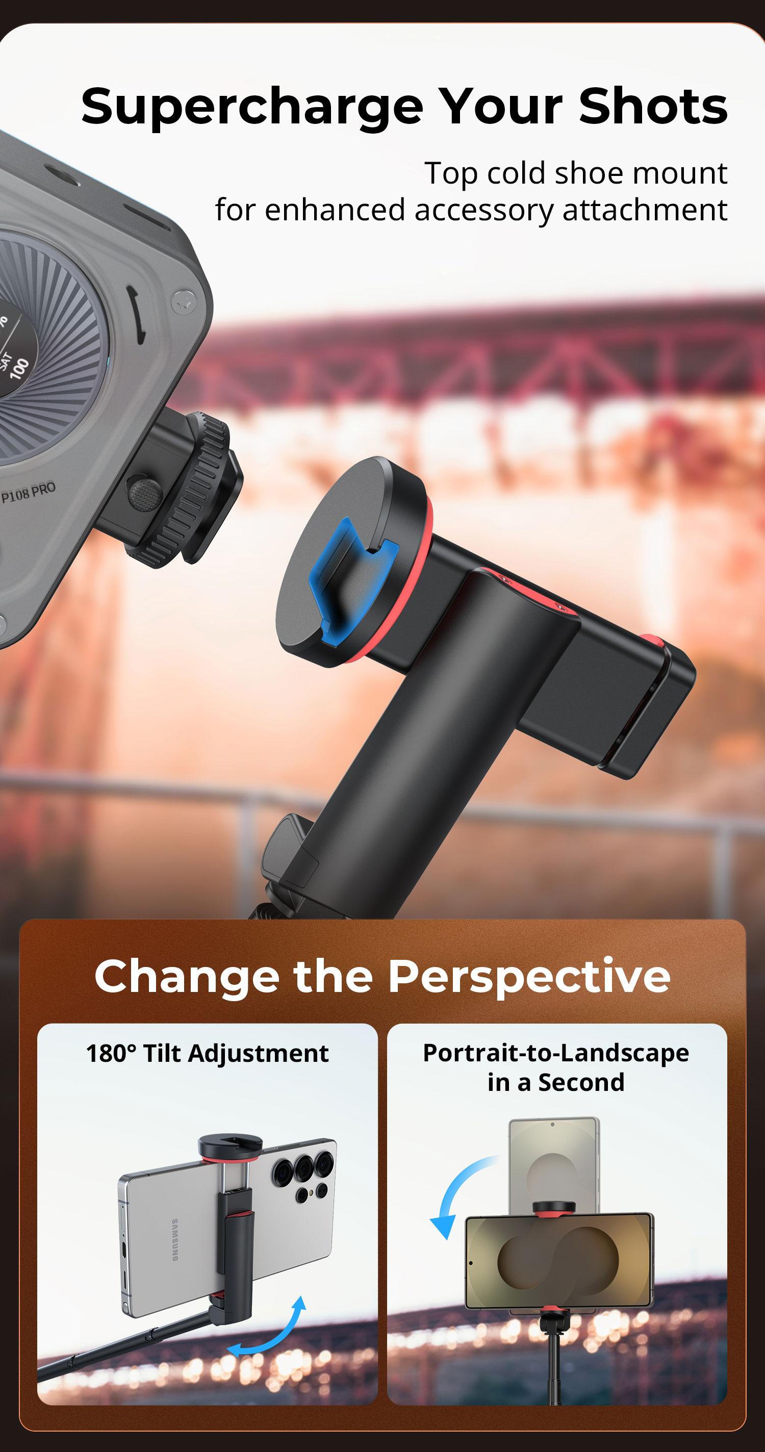 SmallRig x Drex Lee Boom Selfie Stick ST30 Lite,one-click opening tripod,Lightweight All in One Phone Tripod Integrated with Wireless Remote Compatible with All Cell Phones for Selfie/Video Recording/Photo/Live Stream/Vlog