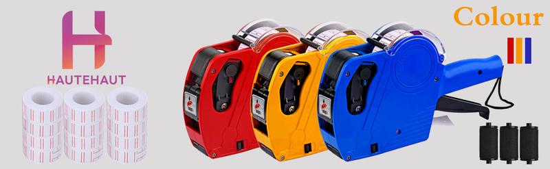 MX-5500 8 Digits Price Tag Gun with 5000 Sticker Labels & 3 Ink Refills Label Maker Kit for Office Retail Grocery Store ABS Material