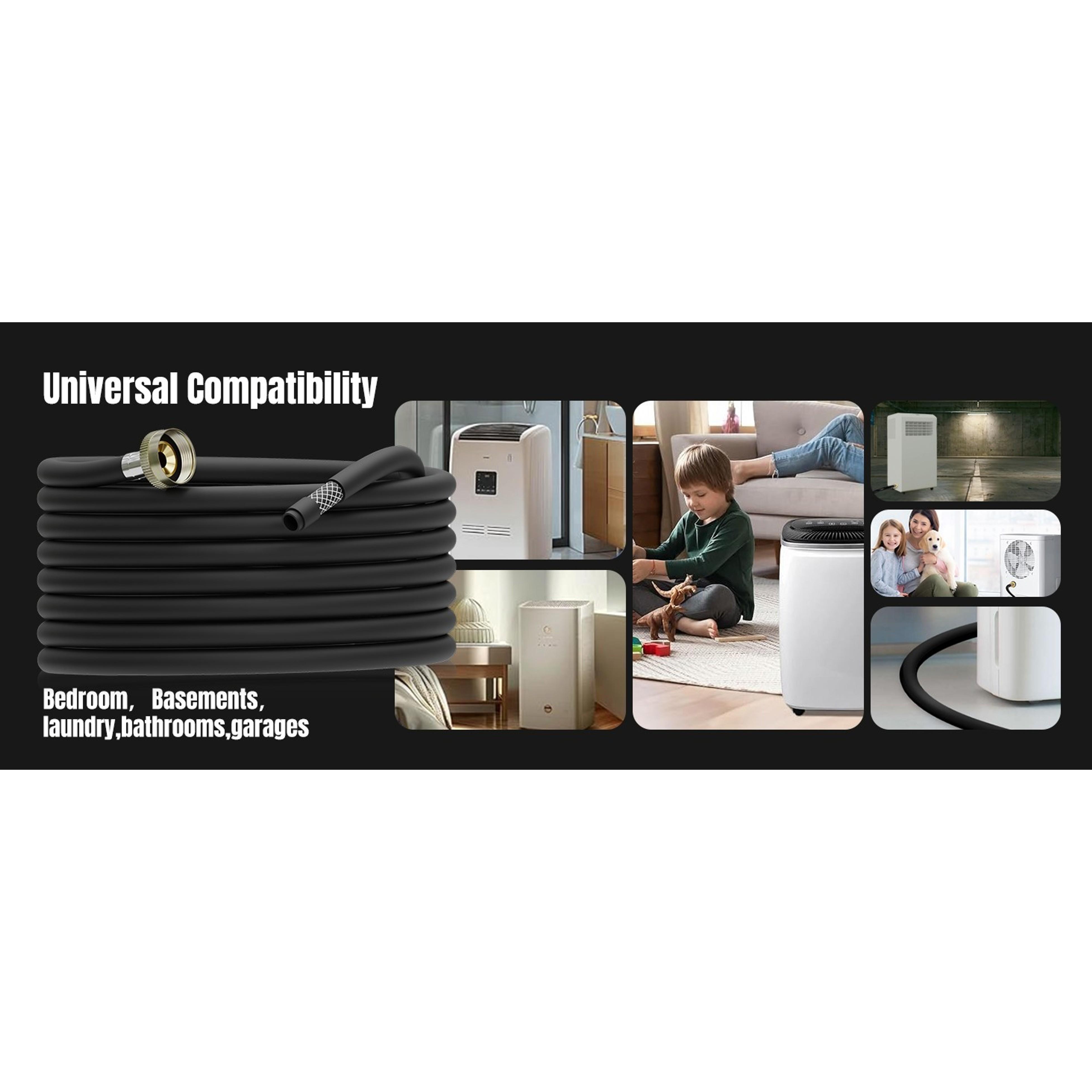 13FT Dehumidifier Drain Hose with 3/4 Inch FHT Rust-Resistant Connector | Leakproof Portable AC Thickened Durable Dehumidifier Hose Indoor Perfectly Fit Most Dehumidifier Models (7 Length Options) 13FT Dehumidifier Drain Hose with 3/4 Inch FHT Rust-Resistant Connector | Leakproof Portable AC Thickened Durable Dehumidifier Hose Indoor Perfectly Fit Most Dehumidifier Models (7 Length Options)
