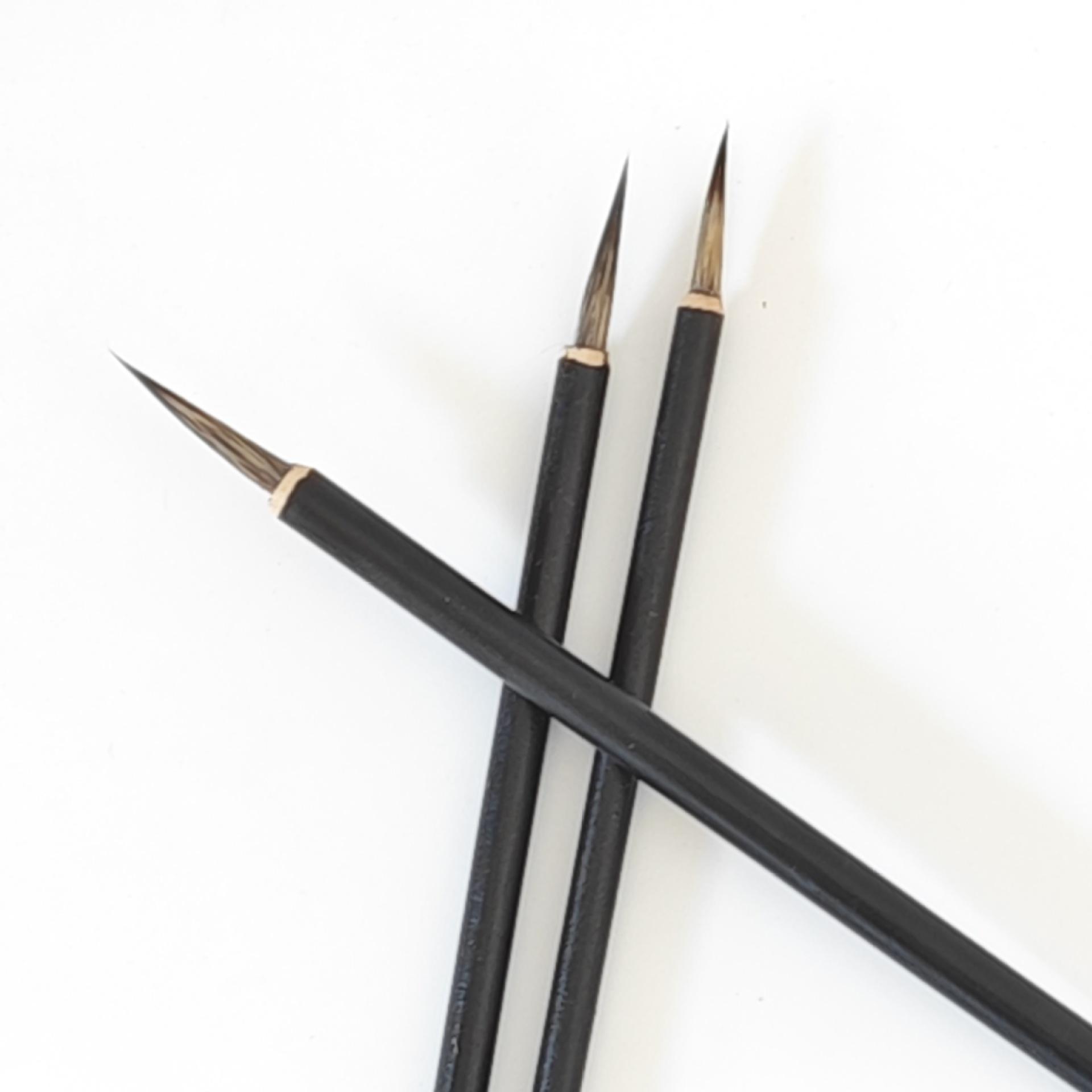 One/ Three piece set of hook and loop pens, large, medium, and small watercolor brushes, meticulous brushstrokes, brush strokes, colored brushes, calligraphy meticulous brushstrokes, detail brushes, an