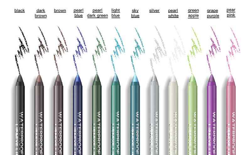12 Color Gothic Eyeliner Pencil With Sharpener Set Makeup Smooth Matte Lipliner Waterproof Eyeshadow Pens Shine Pearl Smoky Punk Freckle Pen Cosmetic
