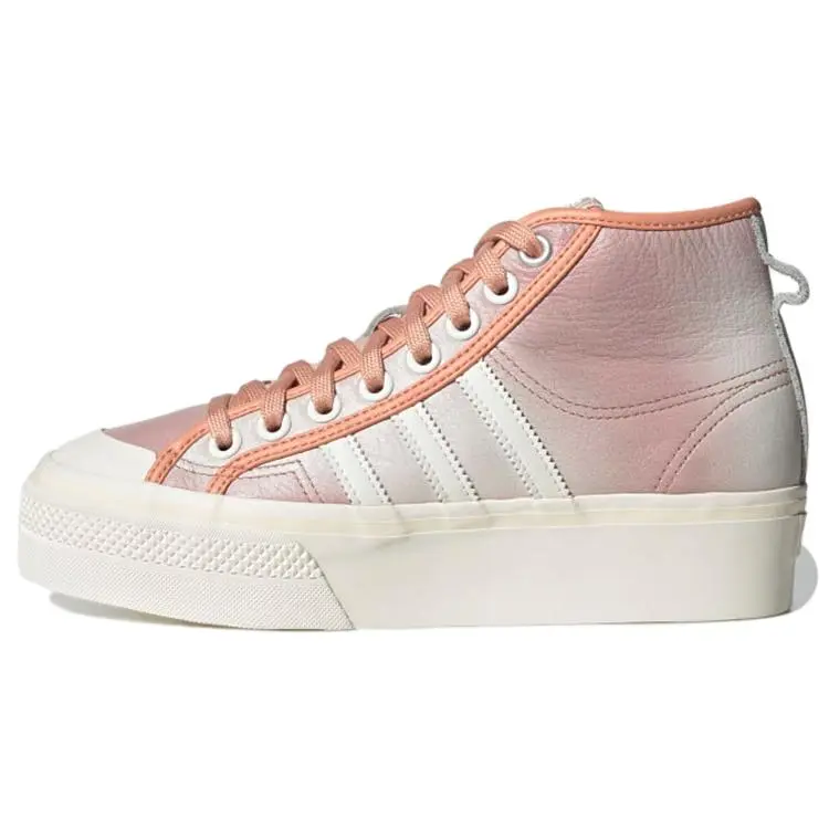 adidas Originals Nizza Platform Mid Thick Sole Durable High Top Skate Shoes GX6521