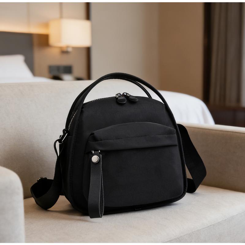 WDX Lightweight Quilted Tote Bag,Black Oxford Fabric Handbag Women’s Bag 2026 New Style Handheld Crossbody Commuter Bag ,everyday purse,Women's Elegant Solid Color Shoulder Bag, Fashionable Zipper Crossbody Bag for Daily Used,