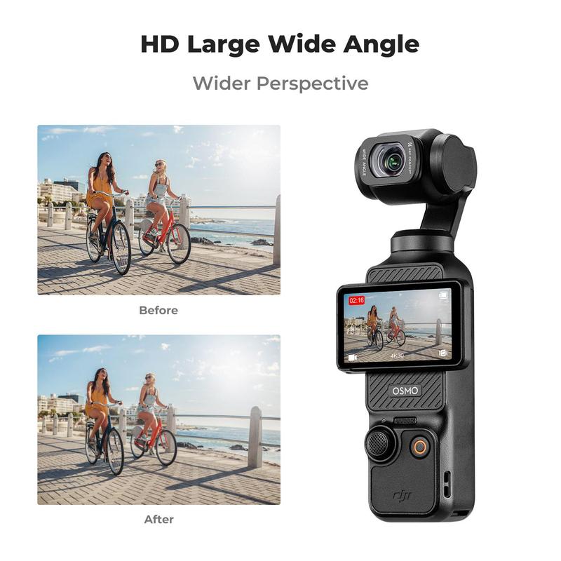 [K&F CONCEPT] (Only include lenses)Wide-Angle Lens Compatible with DJI Osmo Pocket 3, Magnetic Attach/Multi-Coated/Optical Glass