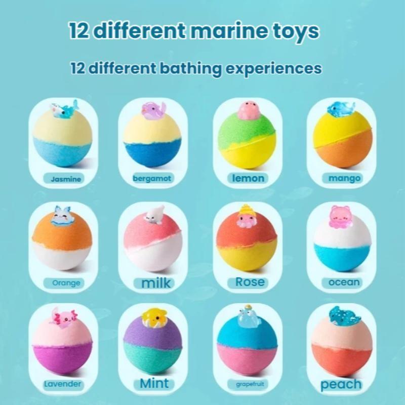 Bath Bombs for Kids with Surprisespringinside, 12 Pack Kid Bath Bombs Gift Set, Easter Basket Stuffers for Boys Girls, Bubblebath with Toys Inside