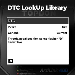 TOPDON AL400 OBD2 Scanner, Full OBDII Code Reader, Check Engine Light Scan Tool, Car Scanner with DTC Lookup, Clear Codes, Freeze Frame, One-Click I/M, Diagnostic Scanner for DIYers, Lifetime Update