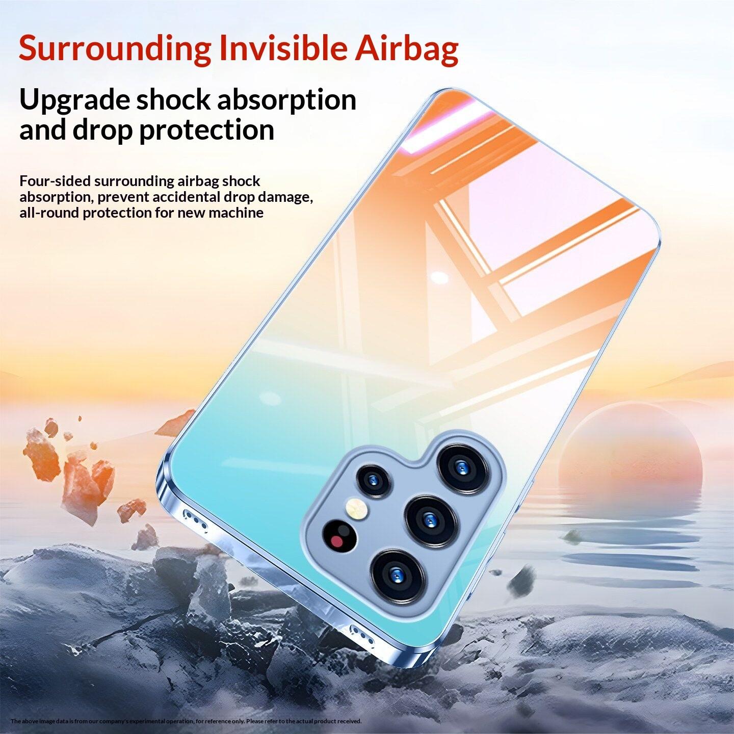 Samsung Galaxy S26 S24 S25 Ultra rainbow phone case, liquid crystal transparent frosted ice feeling ultra-thin fashion gradient protective case