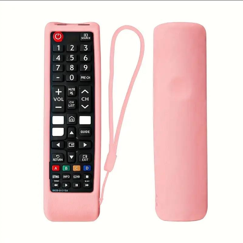 Silicone Protective Dustproof Cover for Smart TV Remote Control, Anti-Fall Removable Washable Design with Lanyard, Compatible with Multiple Models