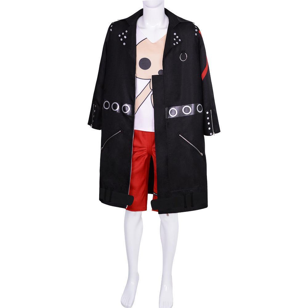 Anime Costume Film Red  Luffy Cosplay Costume Halloween Party Theater Edition Luffy Trench Pants Full Outfits