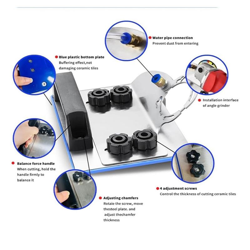 45 Degree Angle Grinder Chamfering Stand, Corner Grinding Machine Base, Fixed Chamfer Cutting Support Attachment, Chamfer Tool