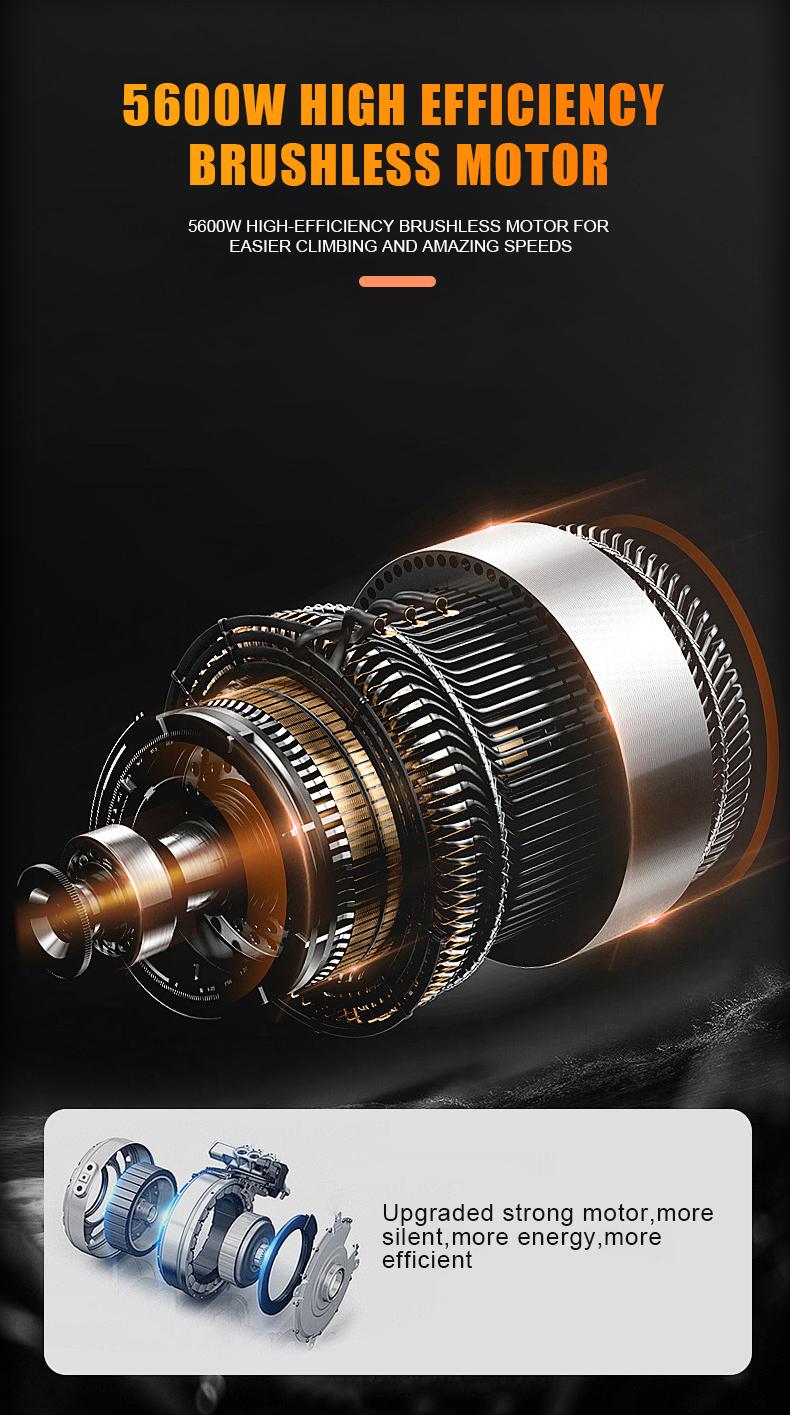 46 MPH Electric Scooters for Adults,11'' Off-Road Tires 5600W Dual Motor E-Scooter With Adjustable Seat,60V27AH Removable Battery Shock Absorbers Electric Scooter 46 MPH Electric Scooters for Adults,11'' Off-Road Tires 5600W Dual Motor E-Scooter With Adjustable Seat,60V27AH Removable Battery Shock Absorbers Electric Scooter