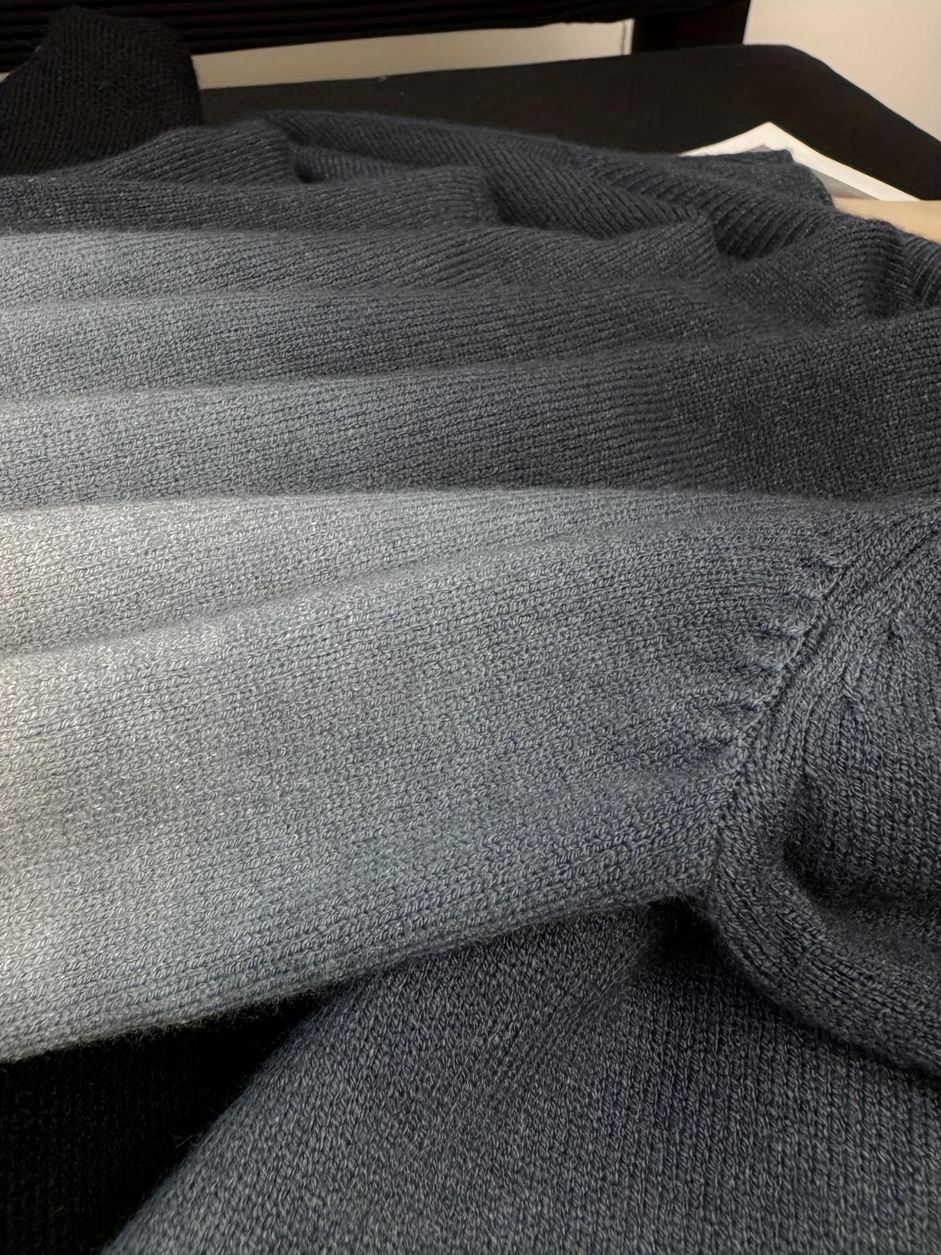 Elegant Half High Neck Gradient Knit Sweater for Women, Knitwear, New Spring & Fall Inner Layer, Premium Autumn Winter Woolen Top