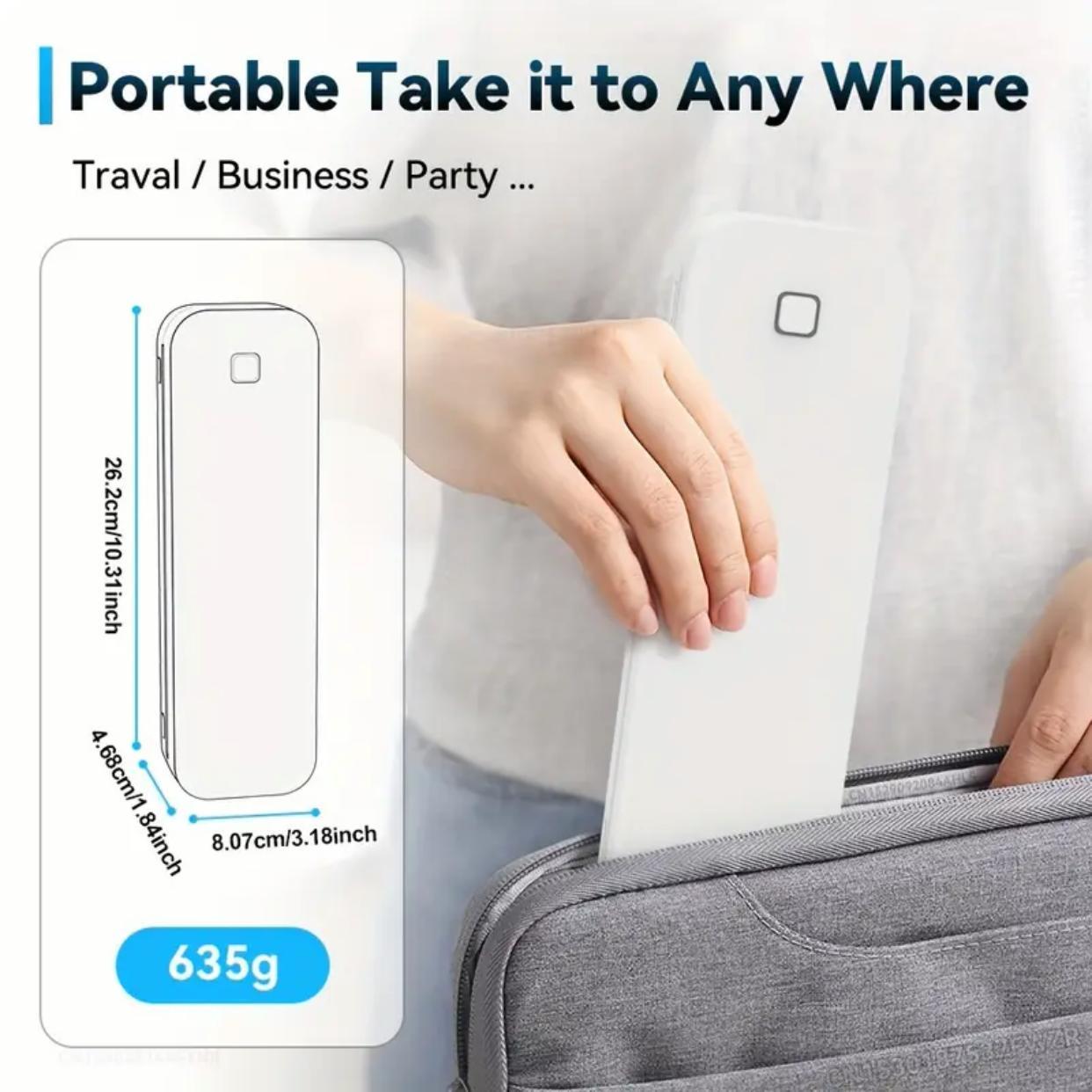 Christmas Gift, A4 Thermal Printer, Tattoo Paper Printer, Print Papers, Labels, Texts, Notebooks, Transfer Papers, Photos, Travel & Office Use, Portable Thermal Printer