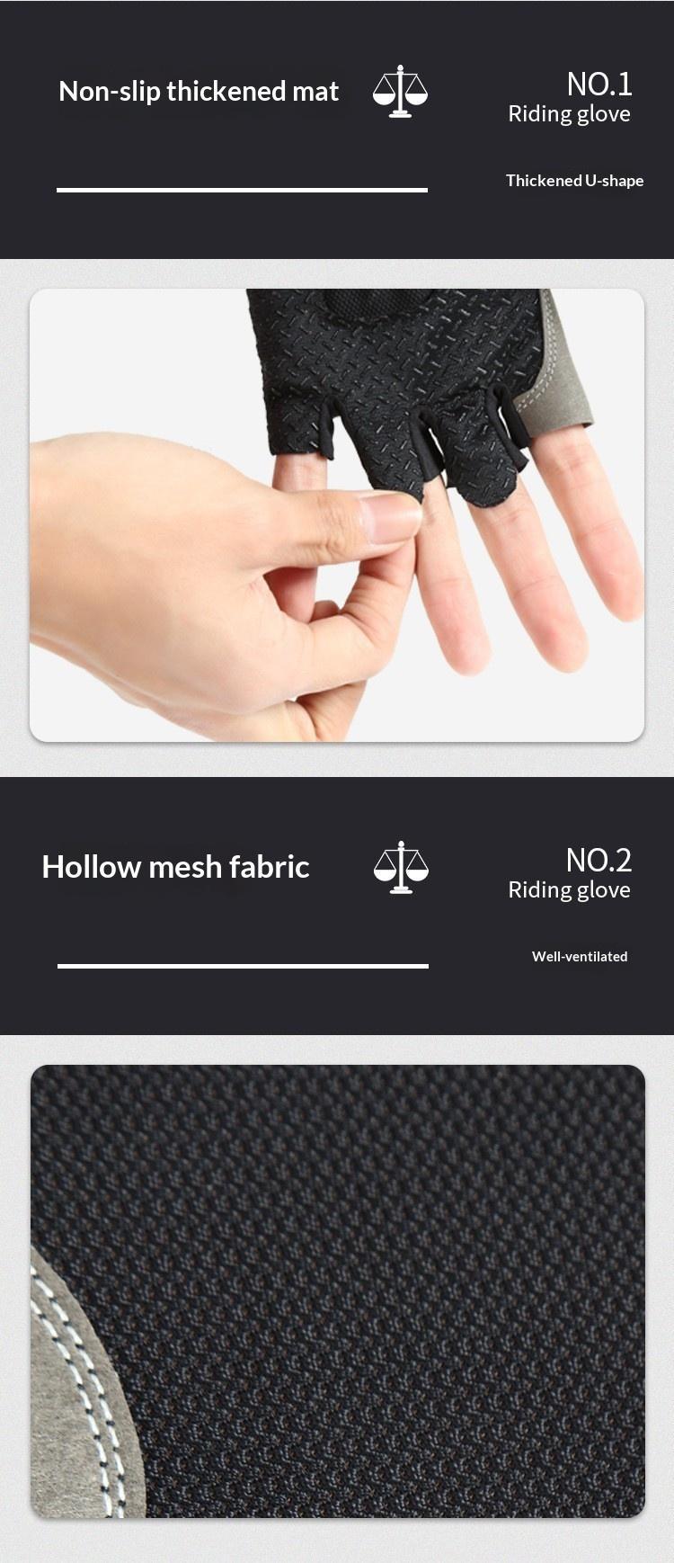 Unisex Fitness Gloves — Weightlifting Gloves with Superior Grip. Lightweight, Half-Finger Gloves for Summer Outdoor Sports and Cycling; Suitable for Weightlifting, Cycling, Training, Fitness, Rock Climbing, and Rowing