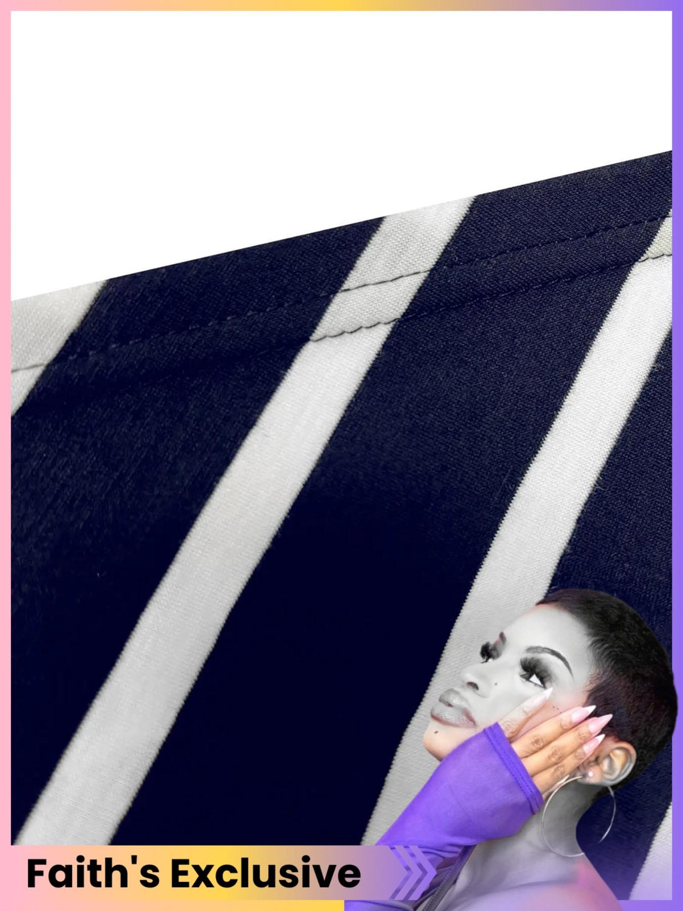 Women's Striped Print Knot Bodycon Dress, Summer Outfits 2024, Elegant Drop Shoulder Short Sleeve Long Dress for Summer, Sundress Maxi Dress, Frenchy Style Ladies Clothes for Beach Holiday