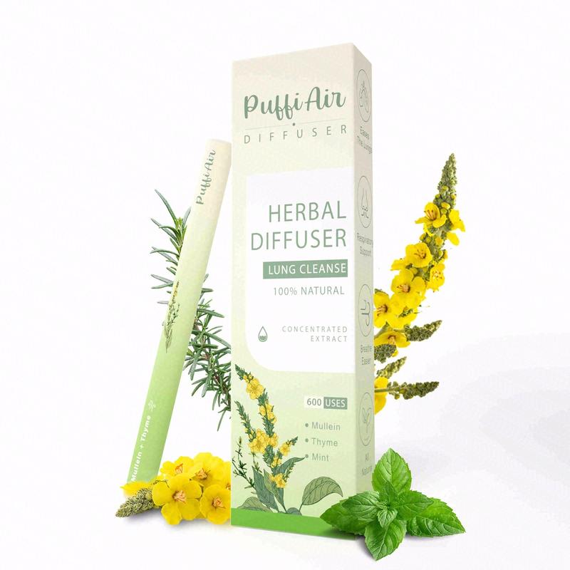 PuffiAir Natural Herbal Diffusers made of herbal extract for Lung support/ Energy boost/ Sleep / Relaz