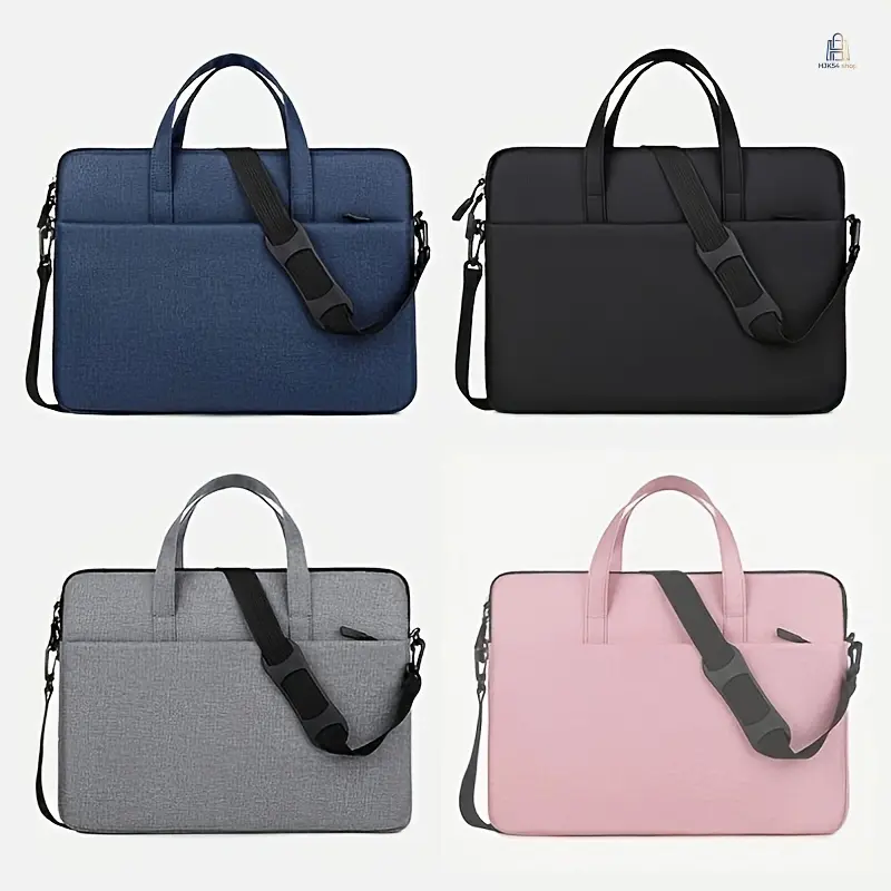 `1Pc Solid Color Lightweight Laptop Bag,Portable Zipper Crossbody Computer Case,Business Travel Office Carry Bag for Daily Work Trips`