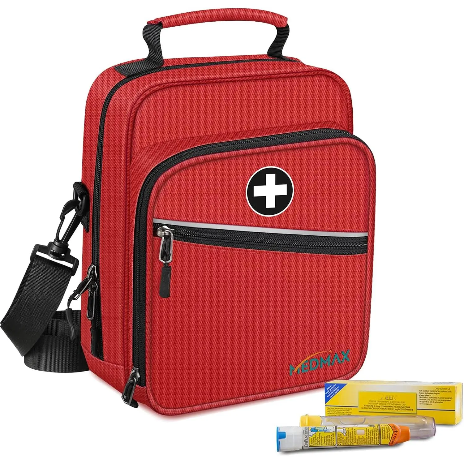 Insulin Cooler EpiPen Carrying Case Insulated with Shoulder Strap | Travel Medication Diabetes Supplies Organizer Bag for Asthma Inhaler, Auvi-Q, Allergy Medicine Essentials