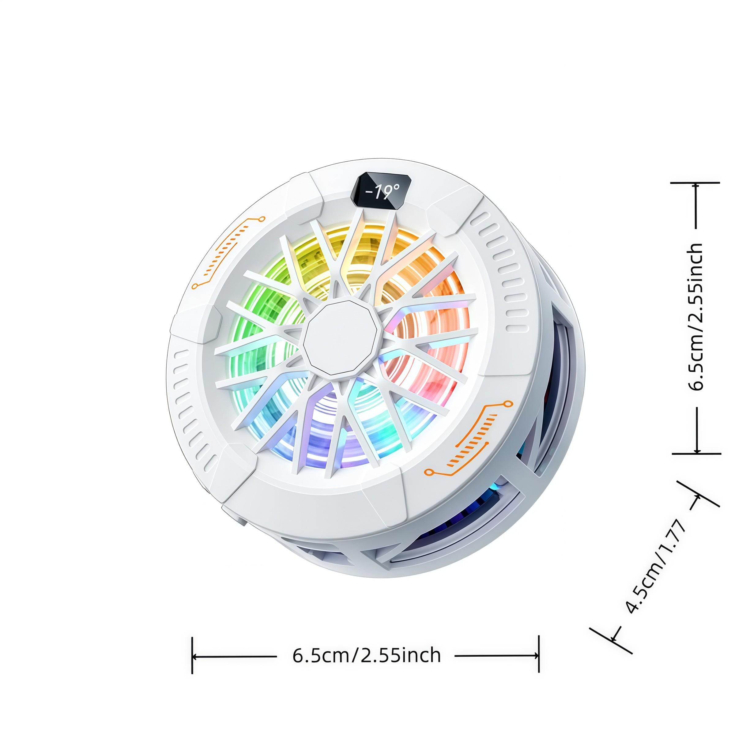 New Temperature Display Magnetic Semiconductor Phone Cooler, 2-In-1 Magnet + Back Clip Fast Cooling, Fits iPhone Samsung Huawei Oppo Vivo Android