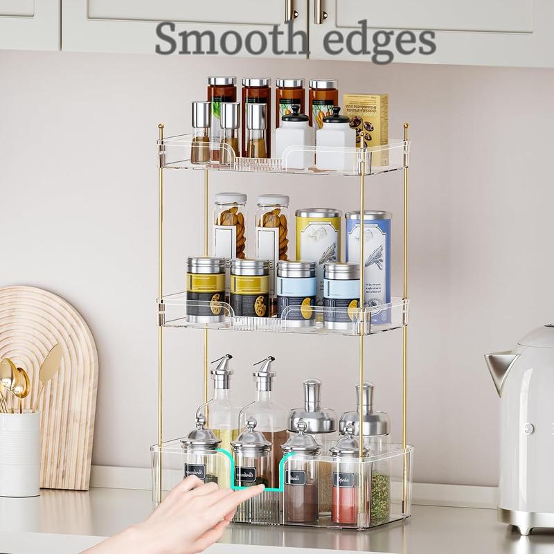 3-Tier Metal Fruit Vegetable Storage Basket with Hooks, Space-Saving Kitchen Organizer for Countertop, Pantry, Bathroom, Heavy Duty & Rust-Proof Design, Instantly Declutter Your Home! ,Deals for you days