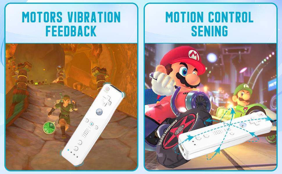 Wii Controller for Nintendo Wii – Remote with Silicone Case & Strap, Built-in Motion Plus, Compatible with Wii/Wii Mini