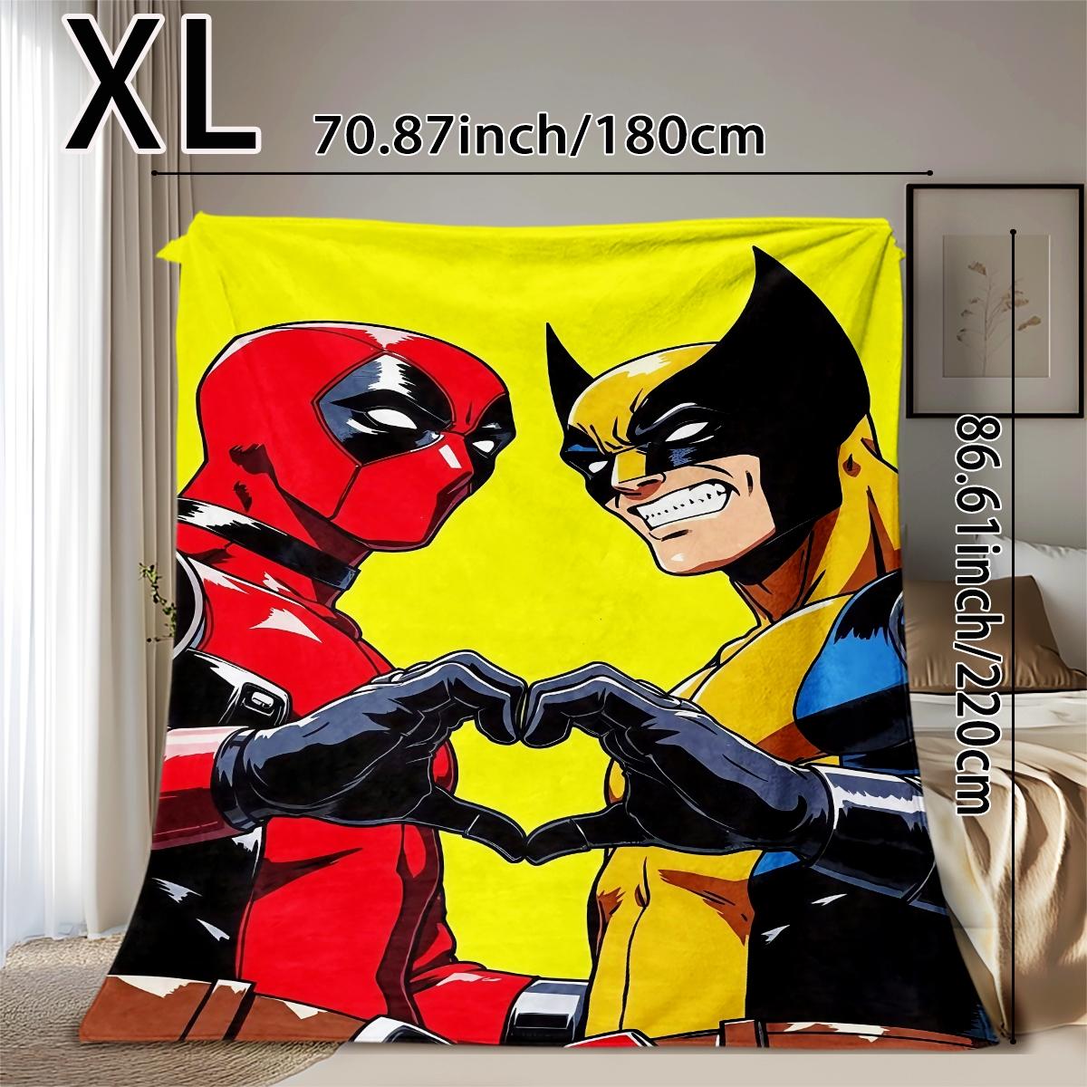 Deadpool Creative Digital Print Flannel Blanket, Thanksgiving Valentine Christmas Gift, Holiday Gift Throw Blanket, Multi-Purpose Outdoor Travel Blanket