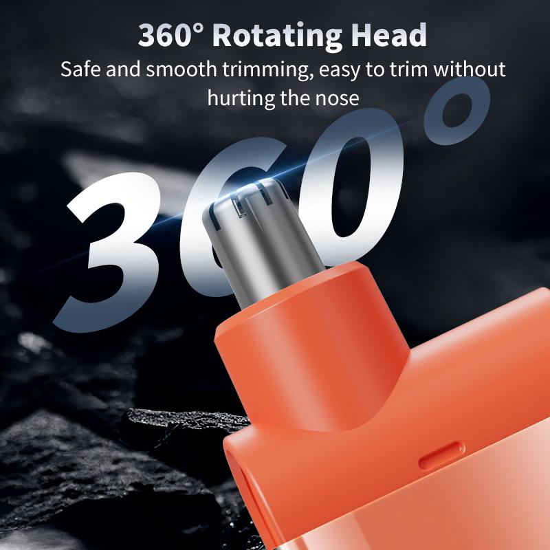 Portable mini nose hair trimmer, waterproof, dry and wet dual-purpose painless nose hair trimmer, electric shaving tool, nose and beard trimmer, men's ear and nose trimmer, USB charging
