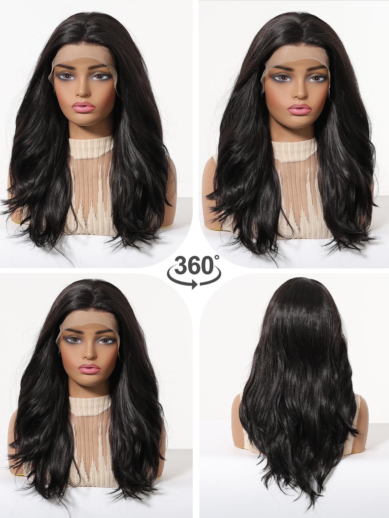 Topshe 13x4 Lace Front Wig, Lace Frontal Wig, Ash Highlights Medium Wave, Natural Skin-Like Scalp, Heat-Resistant Synthetic Hair for Women