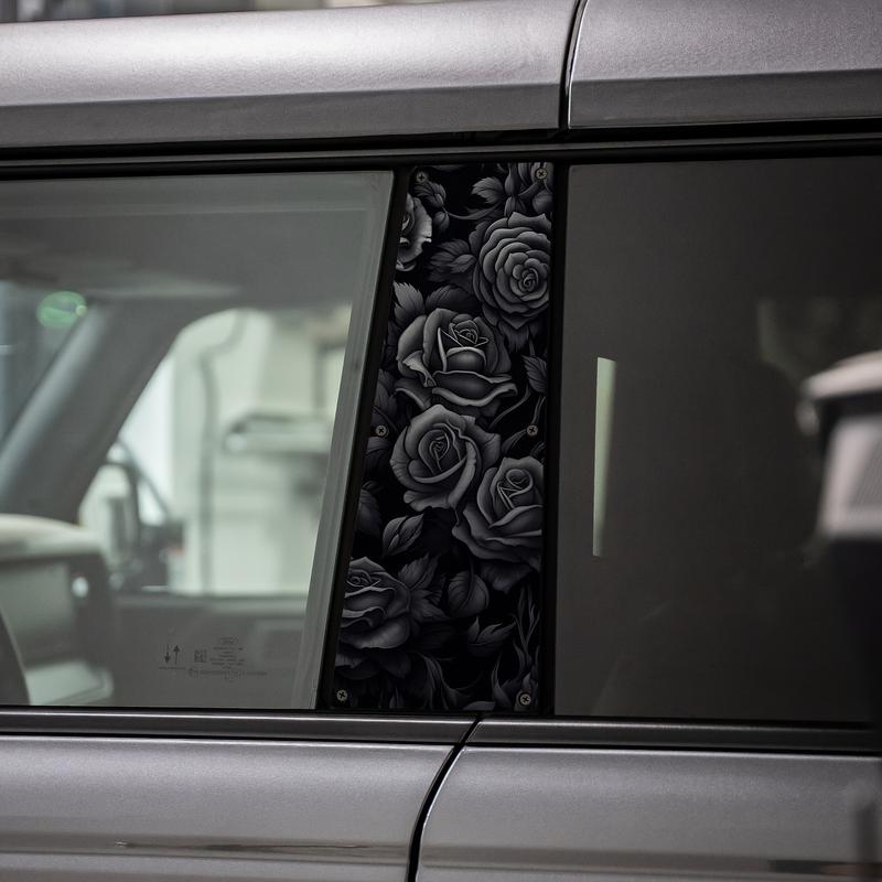 Rose Pattern Car Window Windshield Sticker, Self Adhesive Car Window Decal, Universal Car Exterior Decoration Accessories Sticker For Cars Window, Body, Mirror