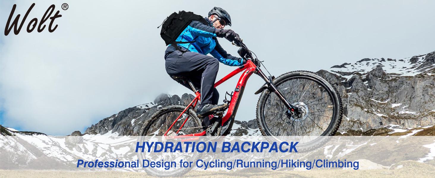 Wolt Hiking Hydration Backpack with 2L Hydration Bladder for Women, Men, Cycling, Climbing, Motorcycle Accessories Outdoor Adventures Fathersdaygift
