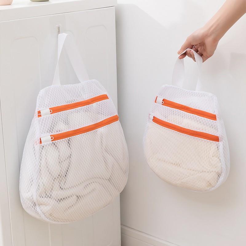 Multifunctional Handheld Dual Zipper Honeycomb Laundry Bag, Washing Machine Dedicated Anti-Deformation Sweater Underwear Protector