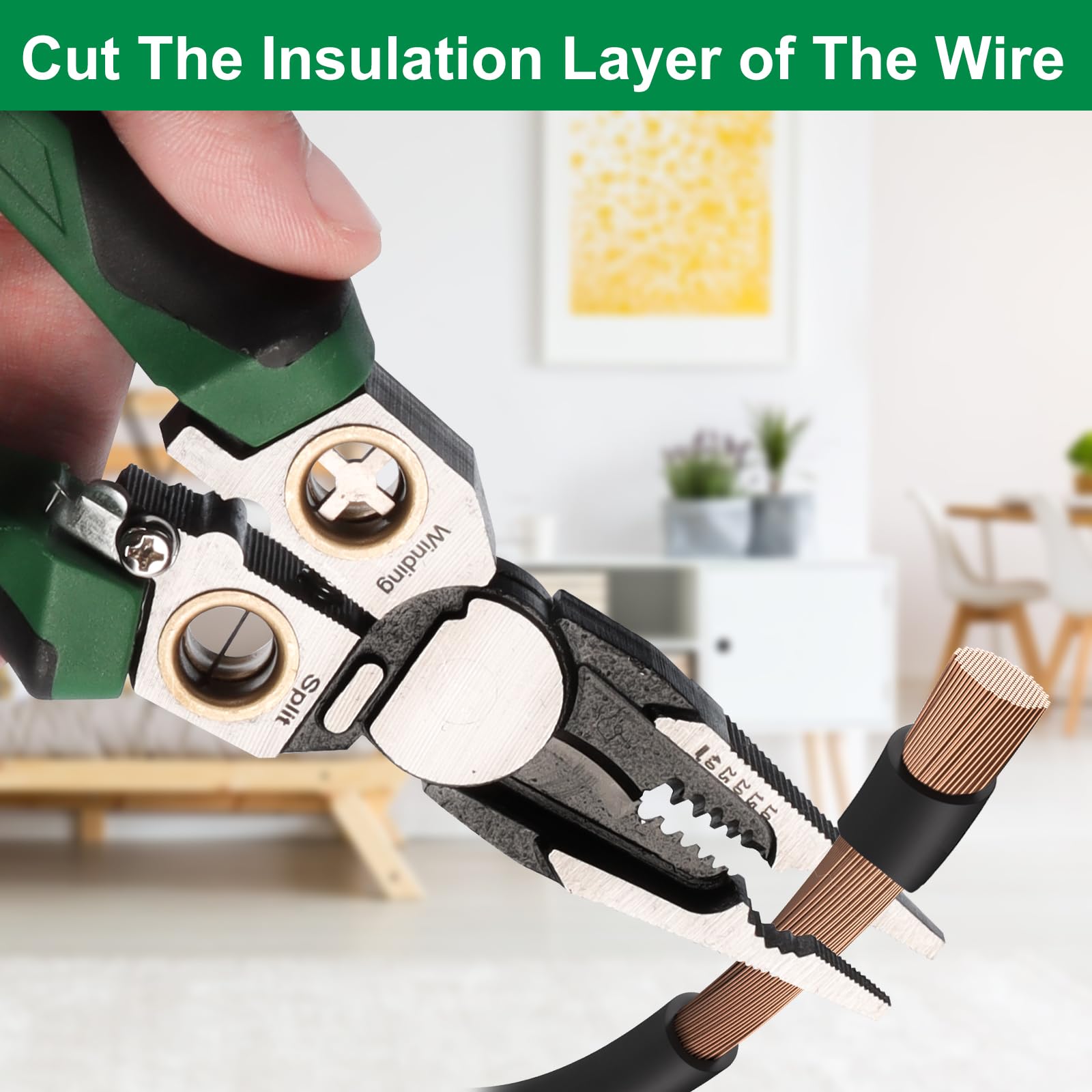 SEESE 8 in 1 Wire Stripper Twister for Cutting and Pulling Wires, Cable ...