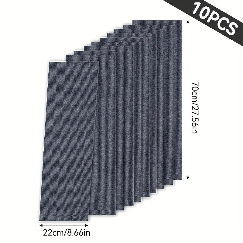 10-Pack Self-Adhesive Non-Slip Stair Mats, 70cm X 22cm, Durable Safety Rugs for Home & Pets, Easy Installation, Secure Steps