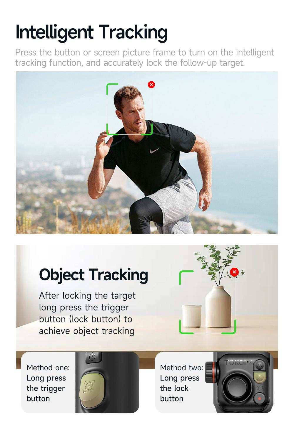 Smart Ai Face Tracking and Wireless Microphone, 3-Axis with 360° Omnidirectional Sound and Noise Reduction, Compatible with iPhone 15/14/13 Pro Max, Samsung, Android, Gopro, Smartphone Vlogging Kit