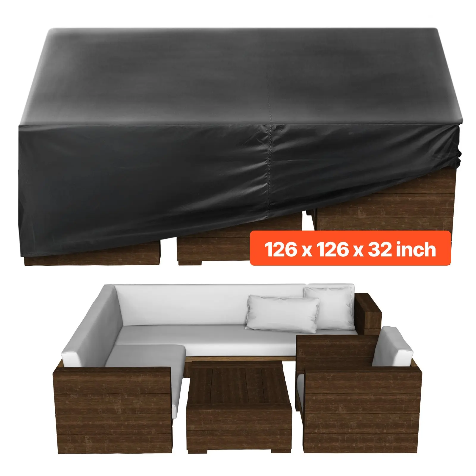 126 x 126 x 32 in
