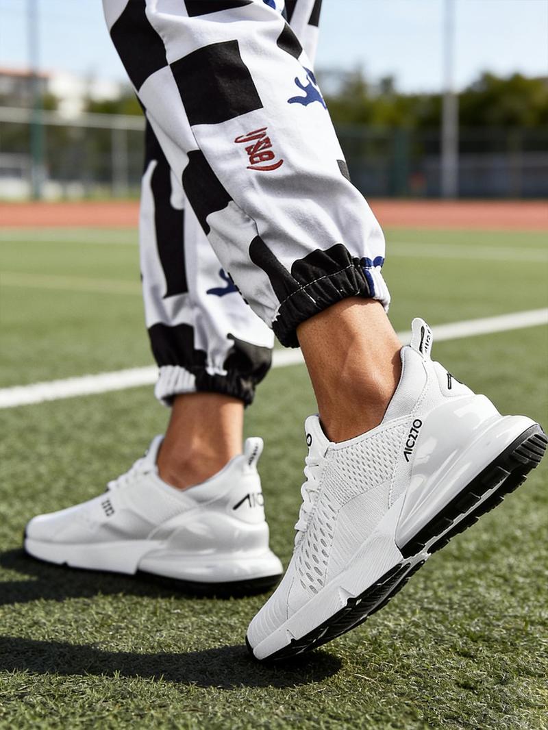 Men's Large Size Casual Sports Shoes, Comfortable Durable Lightweight Breathable Woven Upper, Shock Absorption Sole, Multiple Colors Available