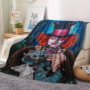 Wizard Pattern Fleece Blanket, Soft And Warm Nap Blanket, Suitable for Sofa, Bed, Travel, Camping, Living Room, Office, Chair, Usable in All Seasons, Hot-Selling Printed Fleece Blanket, Versatile Blanket