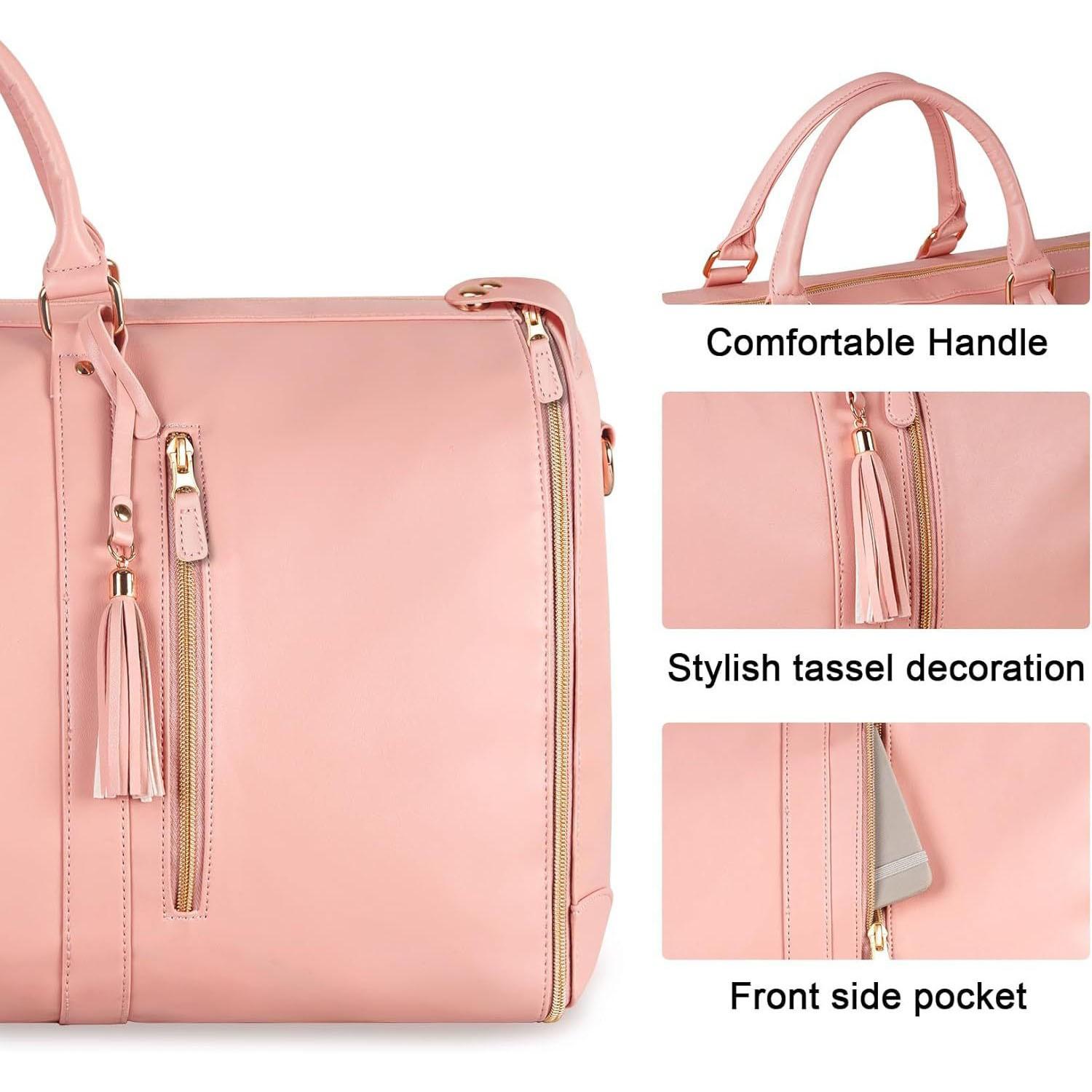 Lefame Travel Duffle Bag with Garment & Shoe Compartment, Waterproof & Breathable, TSA-Approved, 57L Capacity, Ideal for Weekender, Gym, Hospital, Holiday Travel