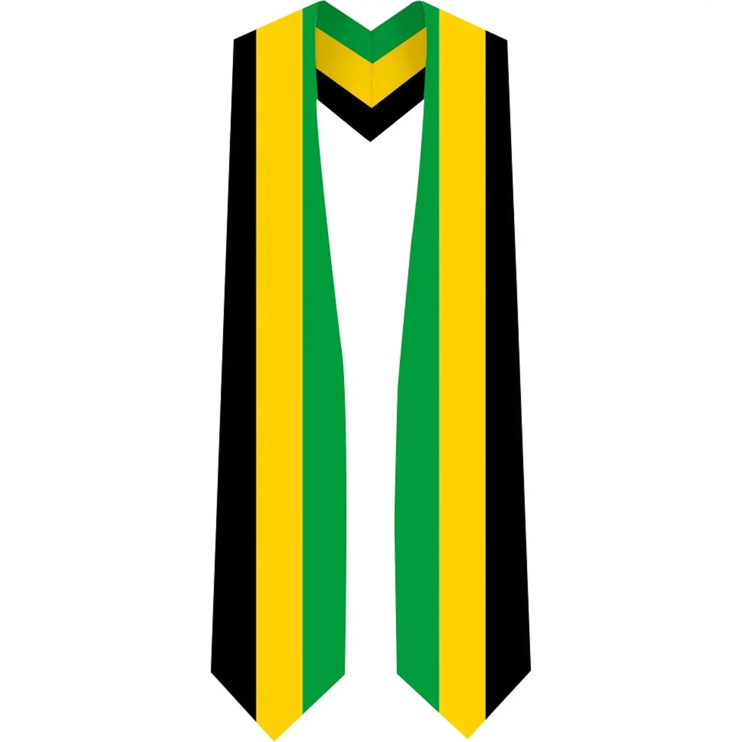 Flag Graduation Stole - Length & Width Fits All Body Types - Study Abroad International Stole