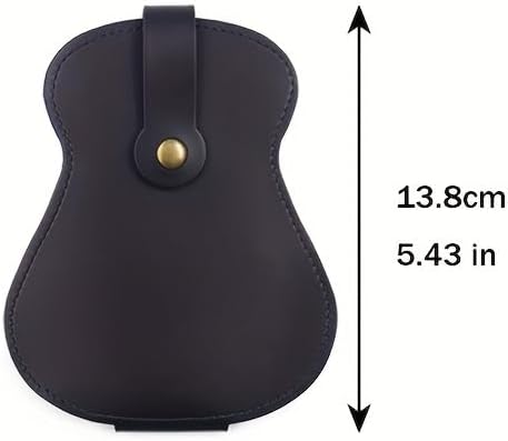 Leather Guitar Pick Holder Case,Handmade PU Leather Guitar Plectrum Holder with 18 Slots for Guitar Picks (green)