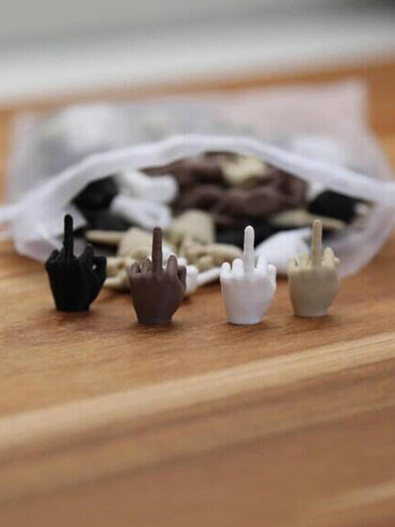 10pcs/20pcs 3D Printed Mini Middle Finger, Fun Plastic ”F-U" Gesture, Mixed Color Matching, Novel Prank Funny Gift, Can Be Used For Bachelor Party Gifts, Holiday Gifts, Prank Gifts For Boyfriends