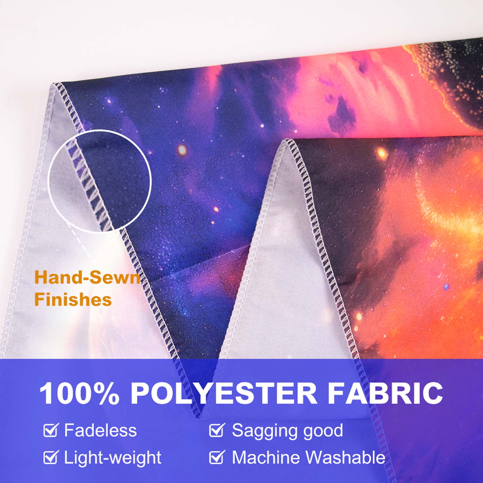 1pc Galaxy Waterfall And Forest Night Scene Tapestry, Wall Hanging - Glowing Under UV Light, Tapestry For Bedroom Living Room Dormitory Office,Multi-purpose Home/Room/Wall/Party Decor, Holiday Gift Backdrop Halo