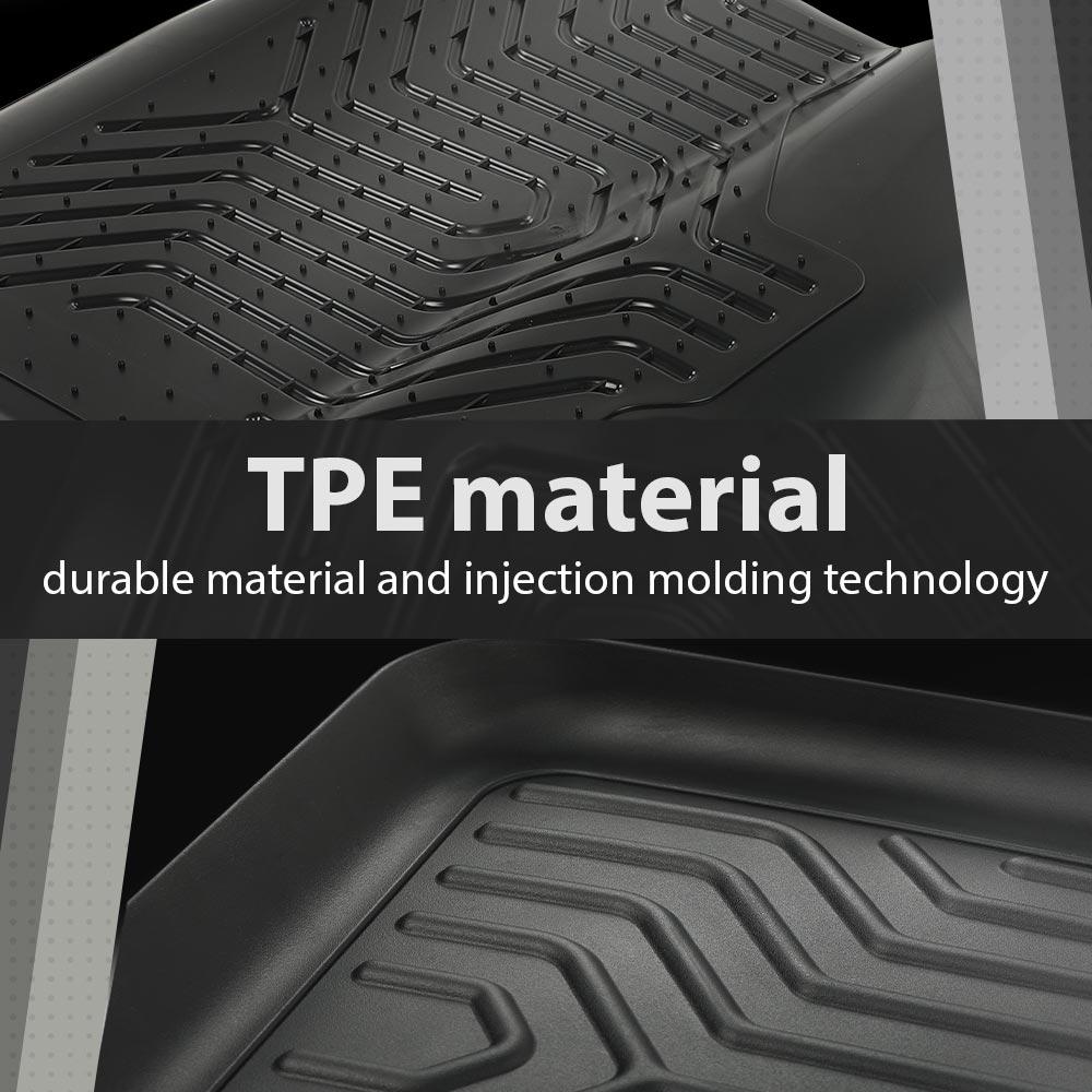 G-PLUS Fit For Tesla Model 3 &  Model Y 2017-2025 All-Weather Rubber Liners Floor Mats,New Waterproof Heavy Duty Car Mats,3 Piece Trim to Fit Floor Mats Fit for Model 3,Model Y,Model S