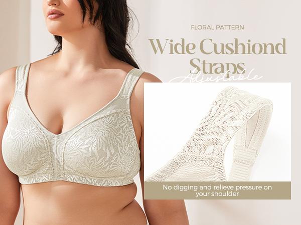 Wingslove Women's Full Coverage Wireless Minimizer Bras Comfort No Padded Supportive Unlined Plus Size Bras