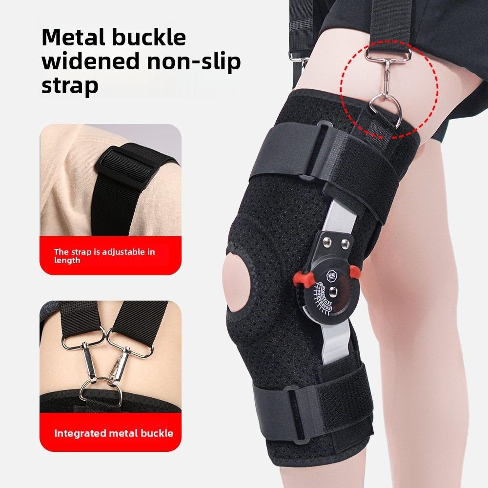 Adjustable Hinged Knee Brace – Angle Lock Knee Support for Post Op Recovery & Injury Stabilization