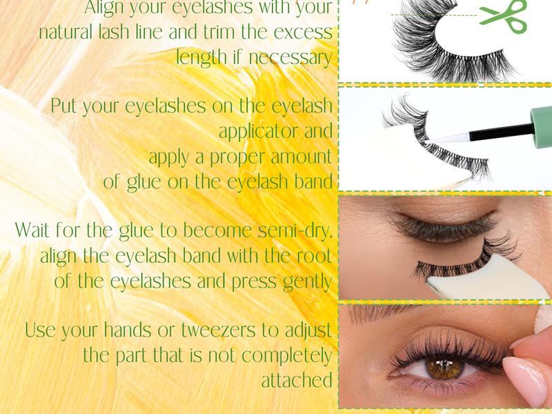 zanlufly Lashes Strip Kit Natural  D Curly Hybrid Style Look Like Eyelash Extension Clear Band Wispy False Eeyalshes with Lash Applicator Lash Tweezer Lash Adhesive  FallFreshness Cosmetic Makeup