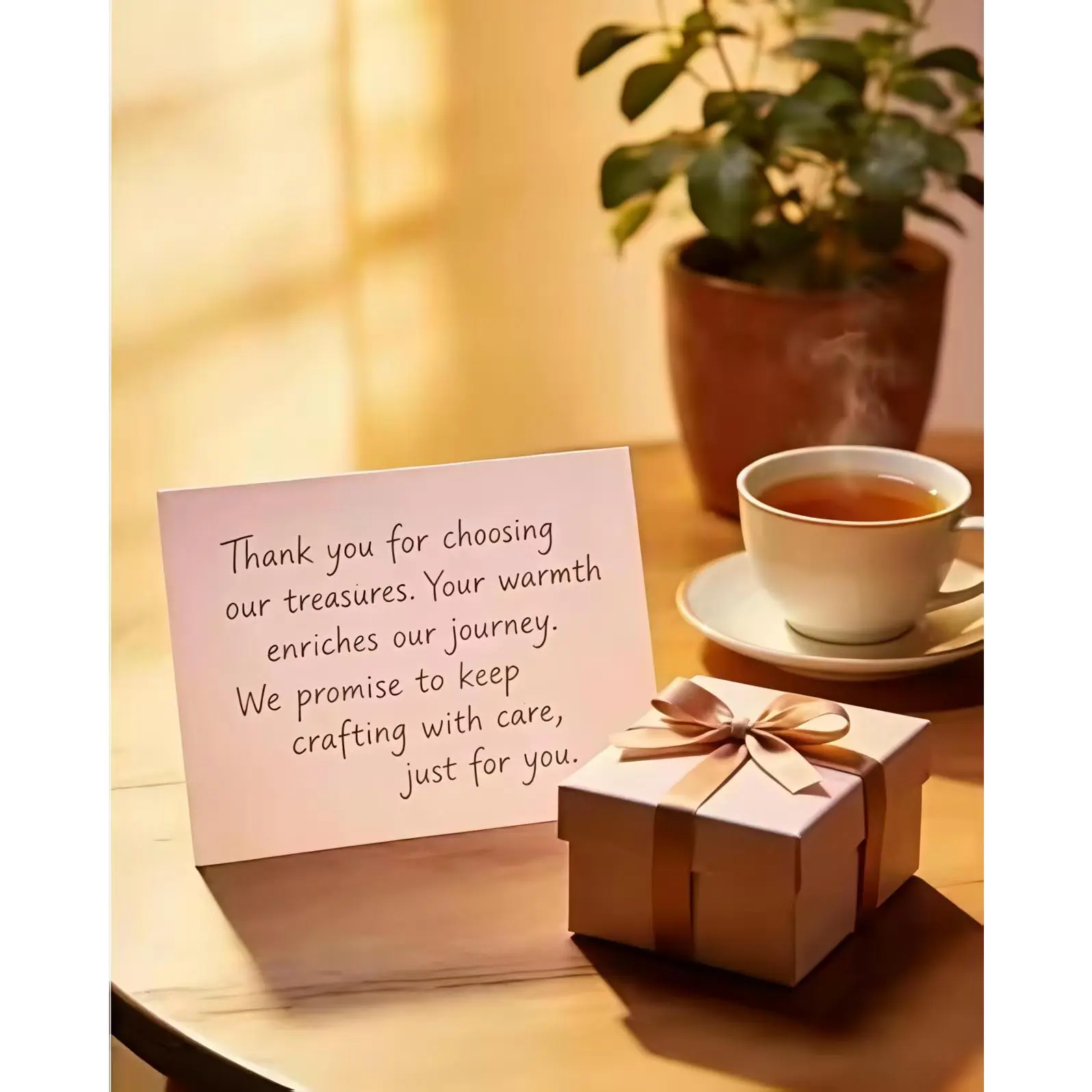 Household Customer Thank-You Letter Cards - Quality Paper, Meticulously Crafted, Home & Party Supplies Accessory for Festive Gifting, Purchase Thanks Notes